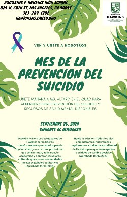 Suicide Prevention Flyer (Span)